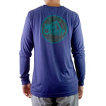 High Country Outfitters 01. MENS APPAREL - MENS T-SHIRTS - MENS T-SHIRT LS Men's HC GA Topo Tri Long Sleeve NAVY TRI