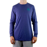 High Country Outfitters 01. MENS APPAREL - MENS T-SHIRTS - MENS T-SHIRT LS Men's HC GA Topo Tri Long Sleeve NAVY TRI