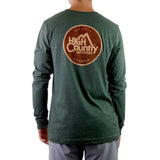 High Country Outfitters 01. MENS APPAREL - MENS T-SHIRTS - MENS T-SHIRT LS Men's HC GA Topo Tri Long Sleeve HTR FOREST