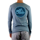 High Country Outfitters 01. MENS APPAREL - MENS T-SHIRTS - MENS T-SHIRT LS Men's HC GA Topo Tri Long Sleeve HEATHER SLATE