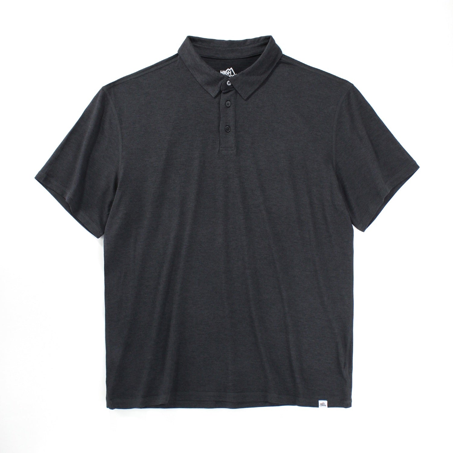 High Country Outfitters 01. MENS APPAREL - MENS SS SHIRTS - MENS SS POLO Men's HC Performance Tech Polo 3.0 HEATHER BLACK