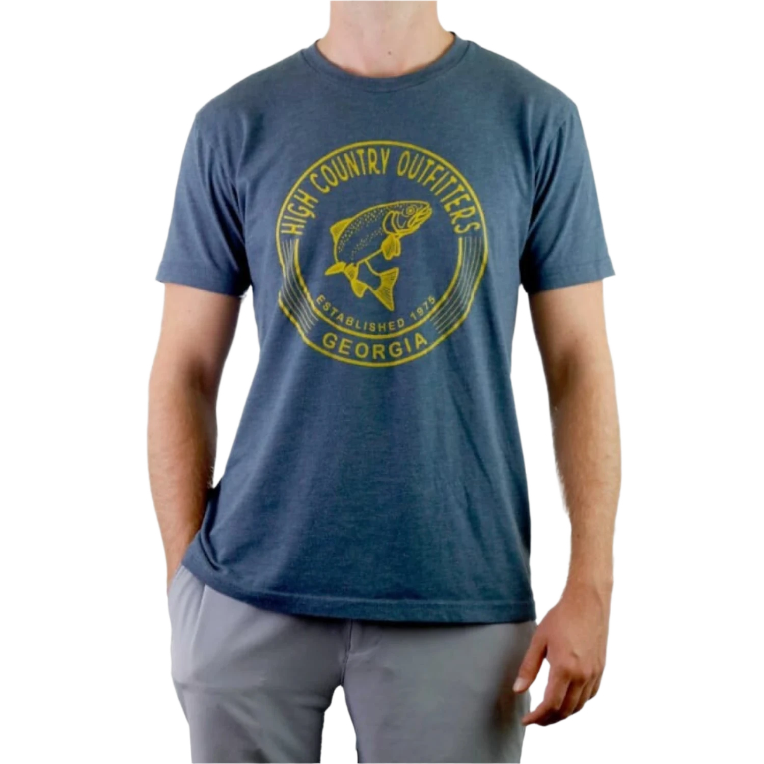 High Country Outfitters 01. MENS APPAREL - MENS T-SHIRTS - MENS T-SHIRT SS Men's HC Trout Tee INDIGO