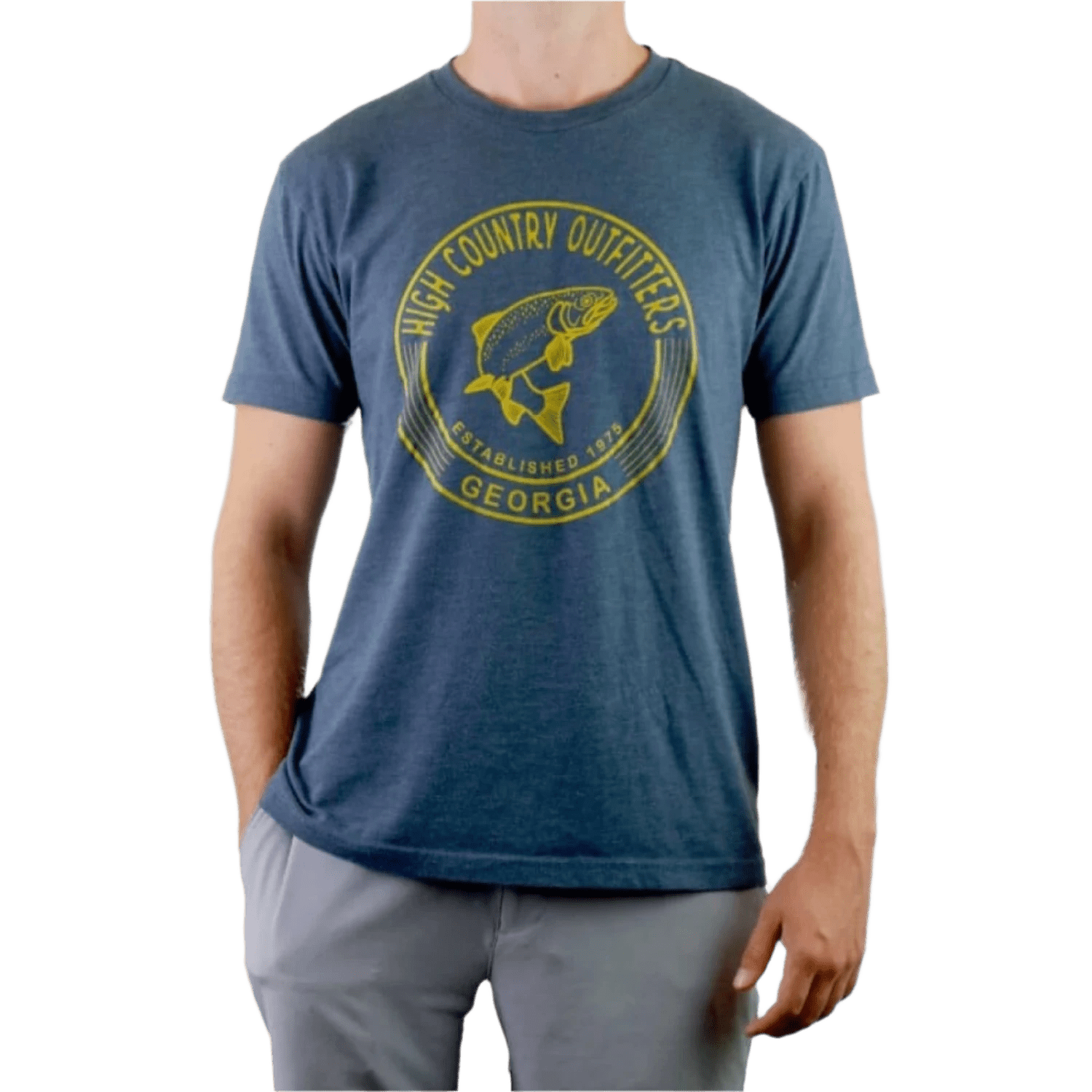 High Country Outfitters 01. MENS APPAREL - MENS T-SHIRTS - MENS T-SHIRT SS Men's HC Trout Tee INDIGO