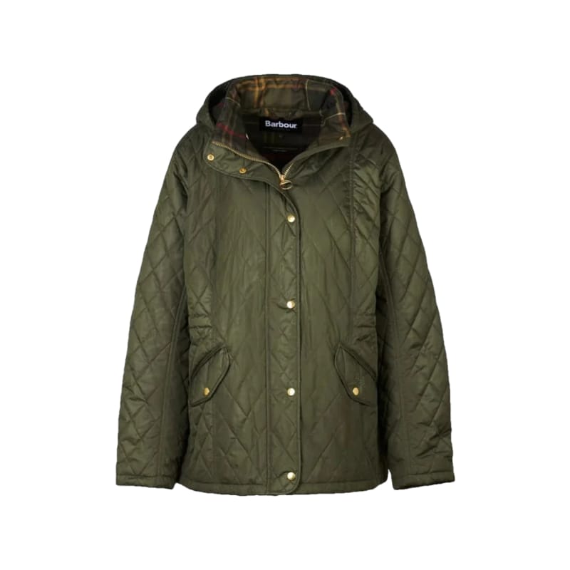 Barbour 02. WOMENS APPAREL - WOMENS JACKETS - WOMENS JACKETS INSULATED Women's Millfire Quilted Jacket GN92 OLIVE|CLASSIC