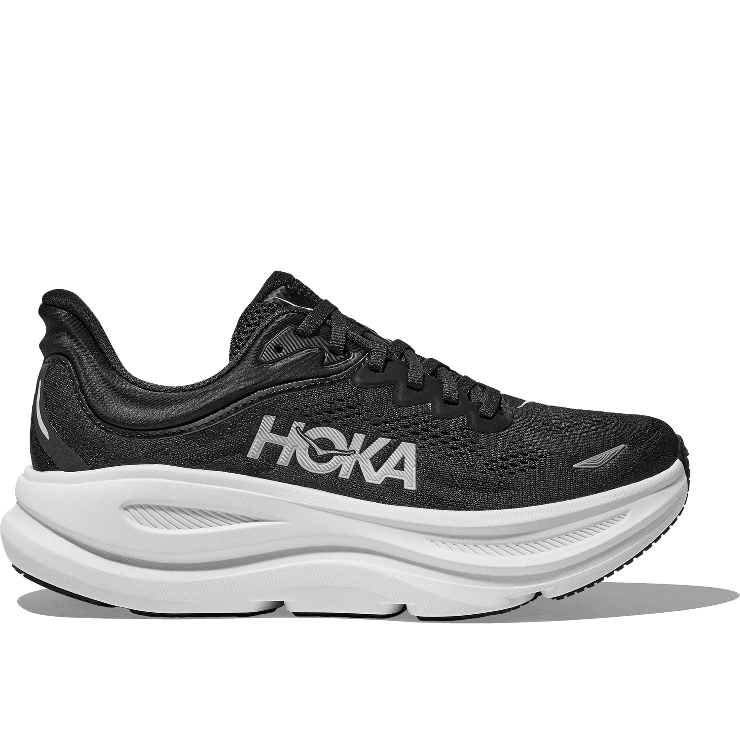 HOKA 04. MENS FOOTWEAR - MENS SHOES - MENS SHOES RUNNING Men's Bondi 9 BLACK | WHITE