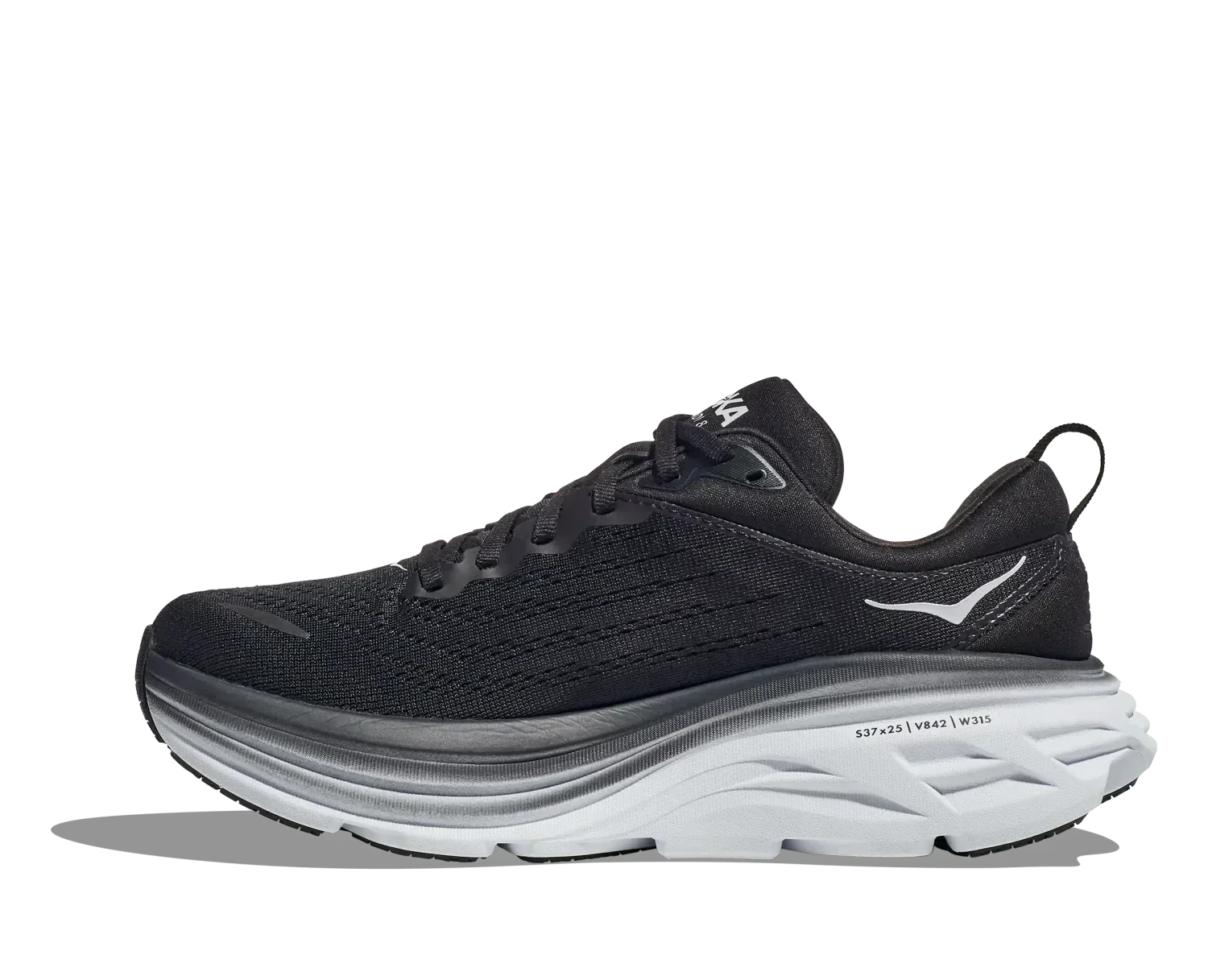 Hoka One One 04. MENS FOOTWEAR - MENS SHOES - MENS SHOES RUNNING Men's Bondi 8 BWHT BLACK | WHITE