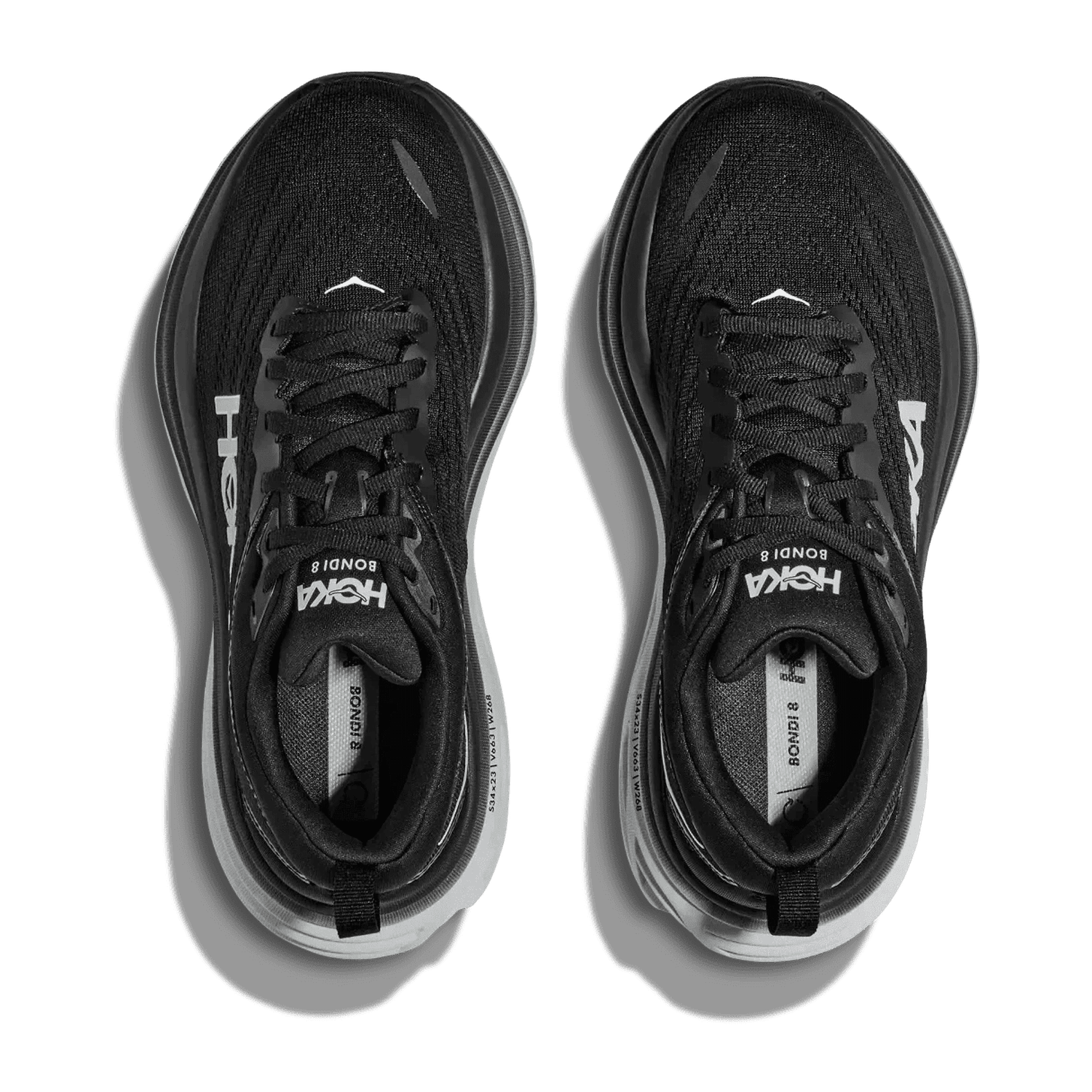 Hoka One One 04. MENS FOOTWEAR - MENS SHOES - MENS SHOES RUNNING Men's Bondi 8 BWHT BLACK | WHITE