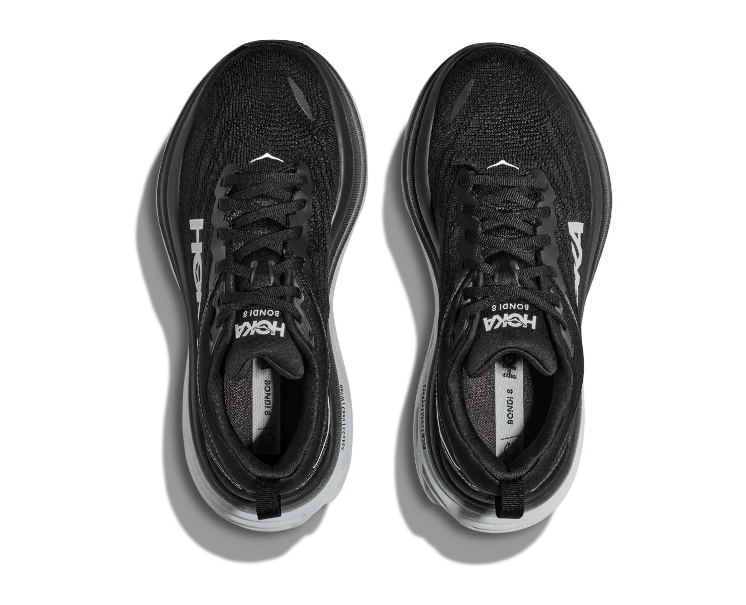 Hoka One One 04. MENS FOOTWEAR - MENS SHOES - MENS SHOES RUNNING Men's Bondi 8 BWHT BLACK | WHITE