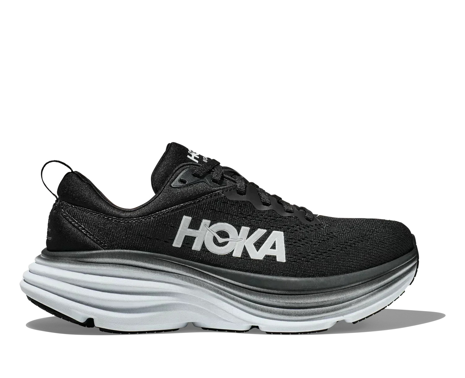 Hoka One One 04. MENS FOOTWEAR - MENS SHOES - MENS SHOES RUNNING Men's Bondi 8 BWHT BLACK | WHITE