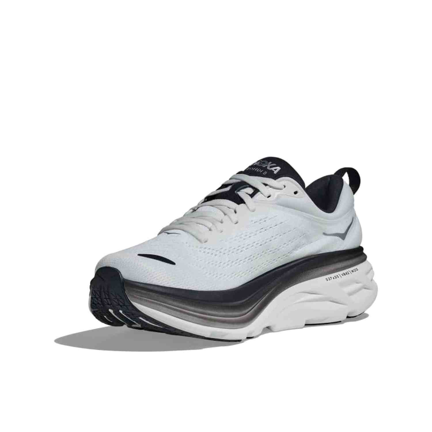 Hoka One One 04. MENS FOOTWEAR - MENS SHOES - MENS SHOES RUNNING Men's Bondi 8 WBLC WHITE | BLACK