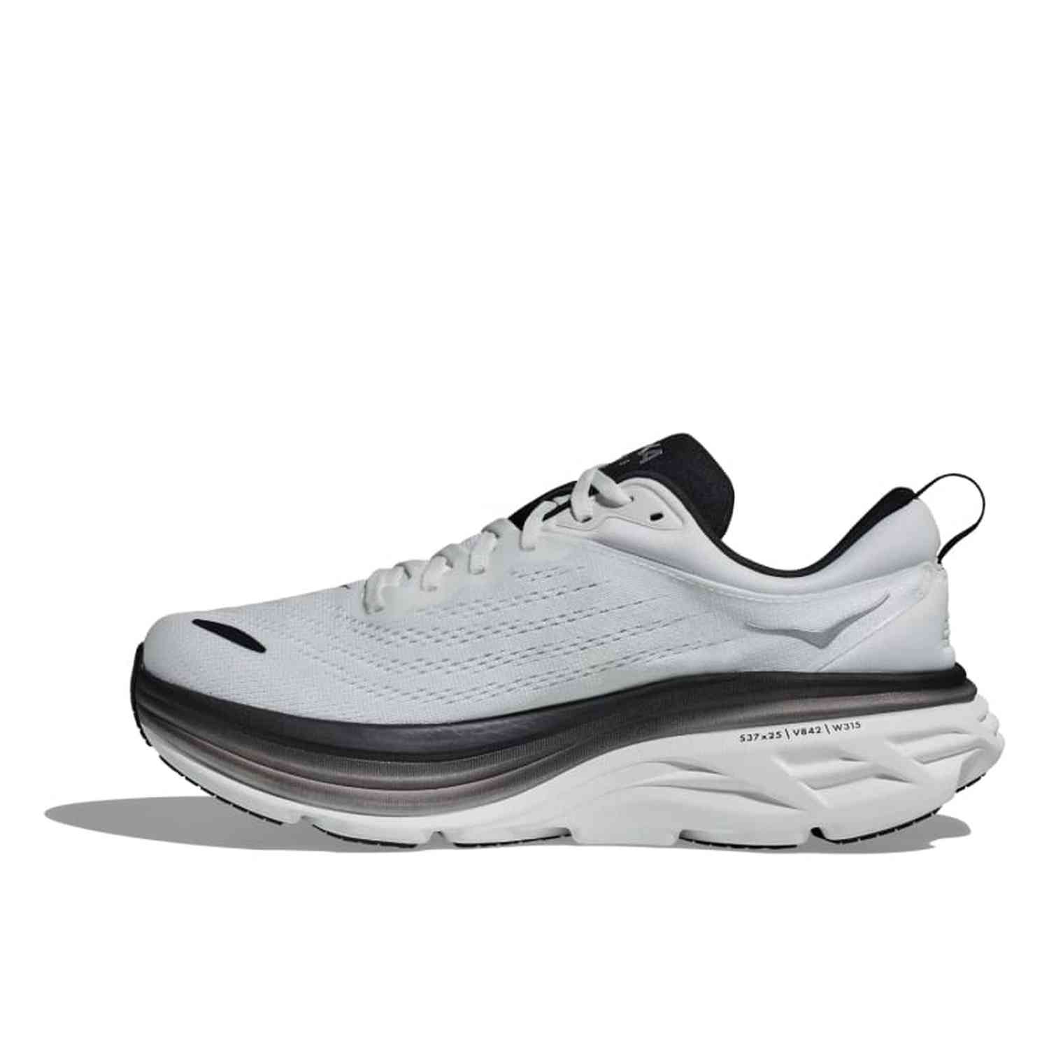 Hoka One One 04. MENS FOOTWEAR - MENS SHOES - MENS SHOES RUNNING Men's Bondi 8 WBLC WHITE | BLACK