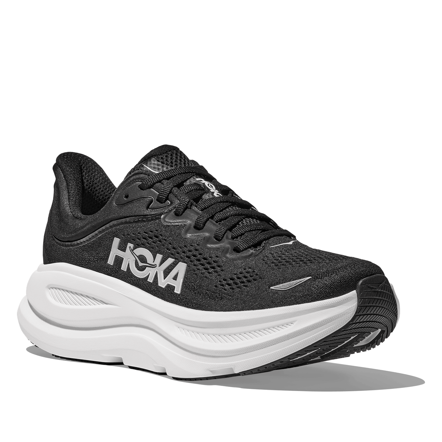 Hoka One One 04. MENS FOOTWEAR - MENS SHOES - MENS SHOES RUNNING Men's Bondi 9 BLACK | WHITE