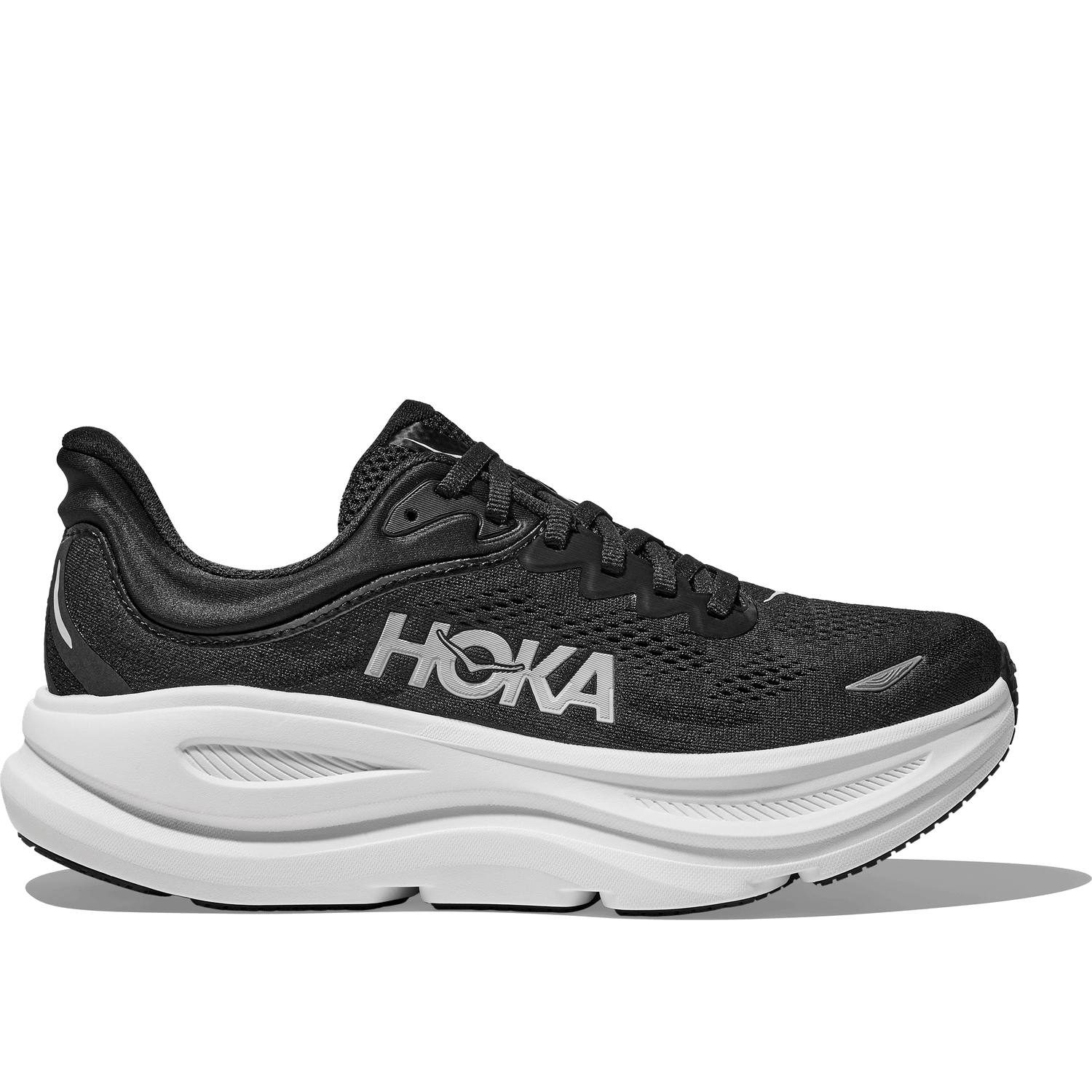 Hoka One One 04. MENS FOOTWEAR - MENS SHOES - MENS SHOES RUNNING Men's Bondi 9 BLACK | WHITE