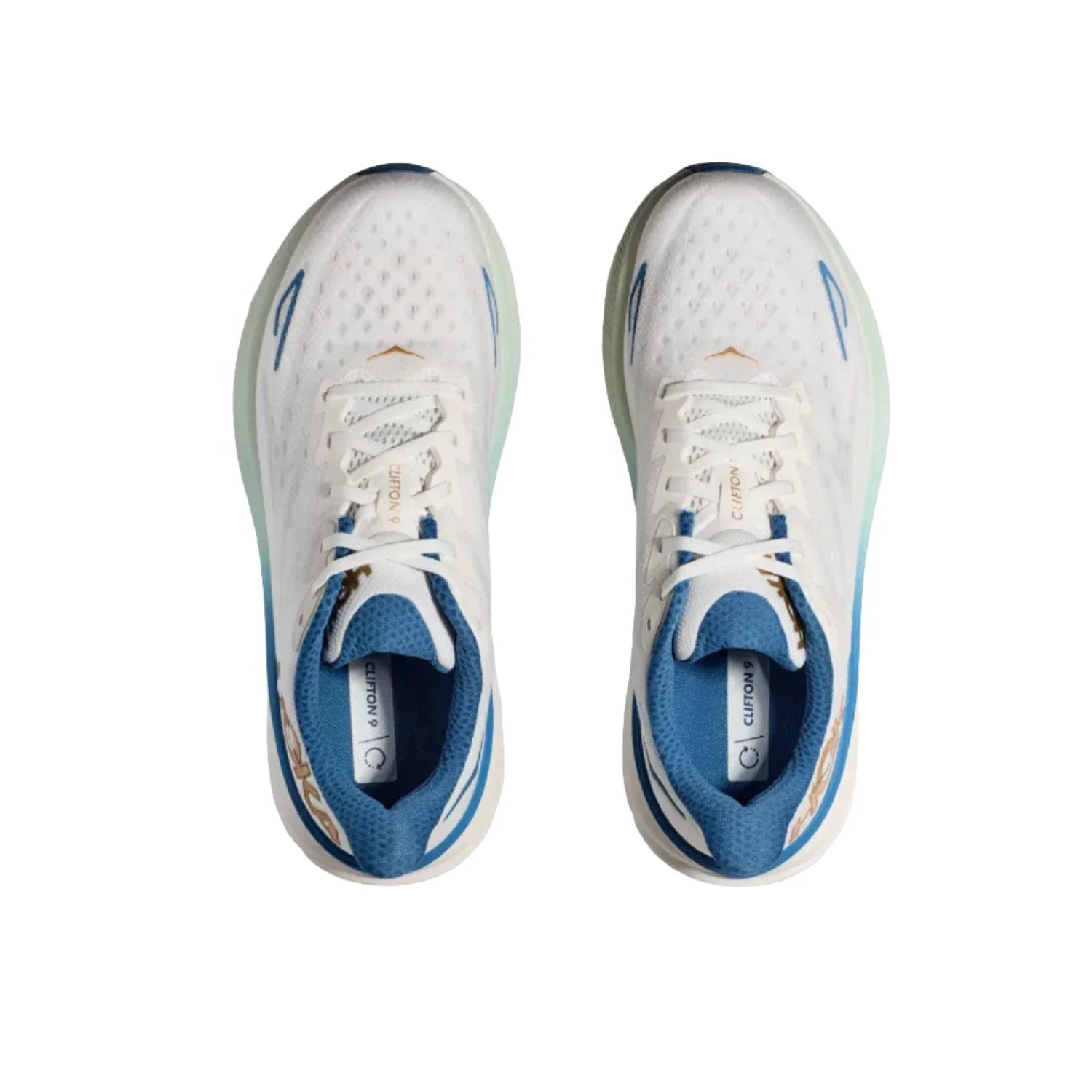 Hoka One One 04. MENS FOOTWEAR - MENS SHOES - MENS SHOES RUNNING Men's Clifton 9 FTG FROST | GOLD