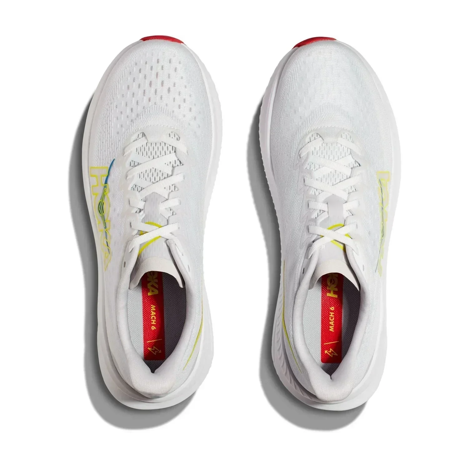 Hoka One One 04. MENS FOOTWEAR - MENS SHOES - MENS SHOES RUNNING Men's Mach 6 WNCL WHITE | NIMBUS CLOUD