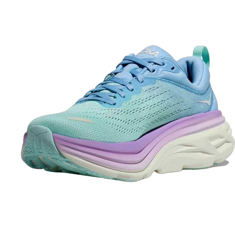 Hoka One One 05. WOMENS FOOTWEAR - WOMENS SHOES - WOMENS SHOES RUNNING Women's Bondi 8 ABSO AIRY BLUE | SUNLIT OCEAN