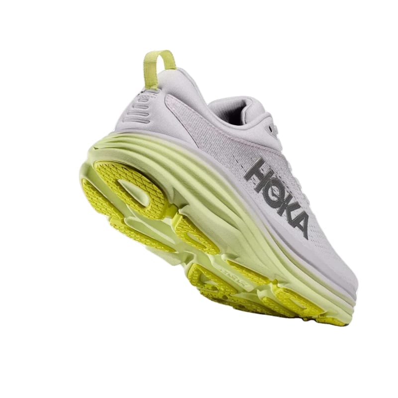 Hoka One One 05. WOMENS FOOTWEAR - WOMENS SHOES - WOMENS SHOES RUNNING Women's Bondi 8 NIMBUS CLOUD | LUMINARY GREEN