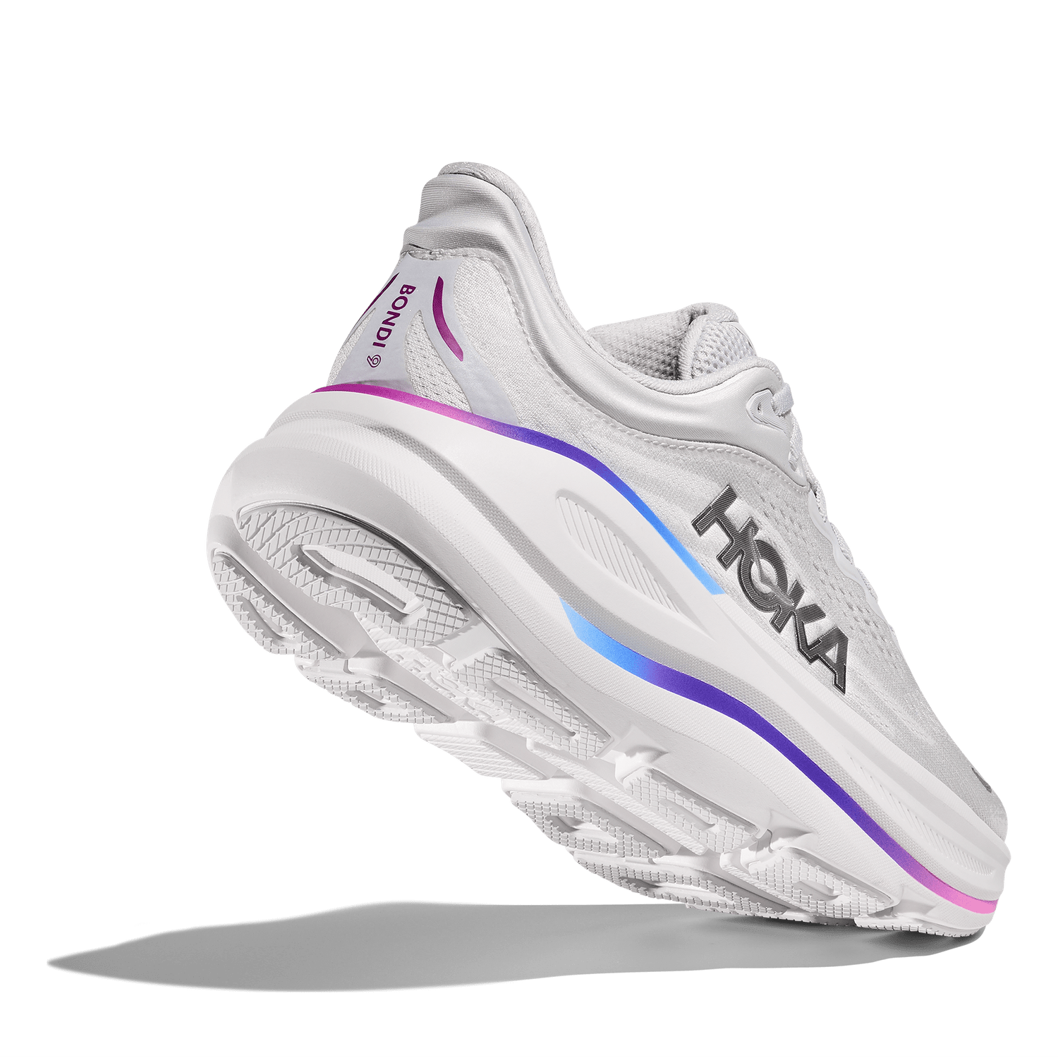 Hoka One One 05. WOMENS FOOTWEAR - WOMENS SHOES - WOMENS SHOES RUNNING Women's Bondi 9 COSMIC GREY | WHITE