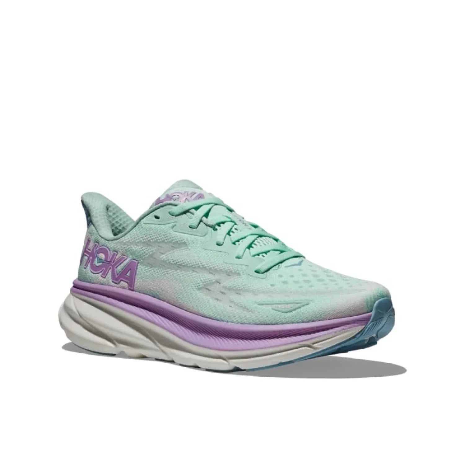 Hoka One One 05. WOMENS FOOTWEAR - WOMENS SHOES - WOMENS SHOES RUNNING Women's Clifton 9 SOLM SUNLIT OCEAN | LILAC MIST