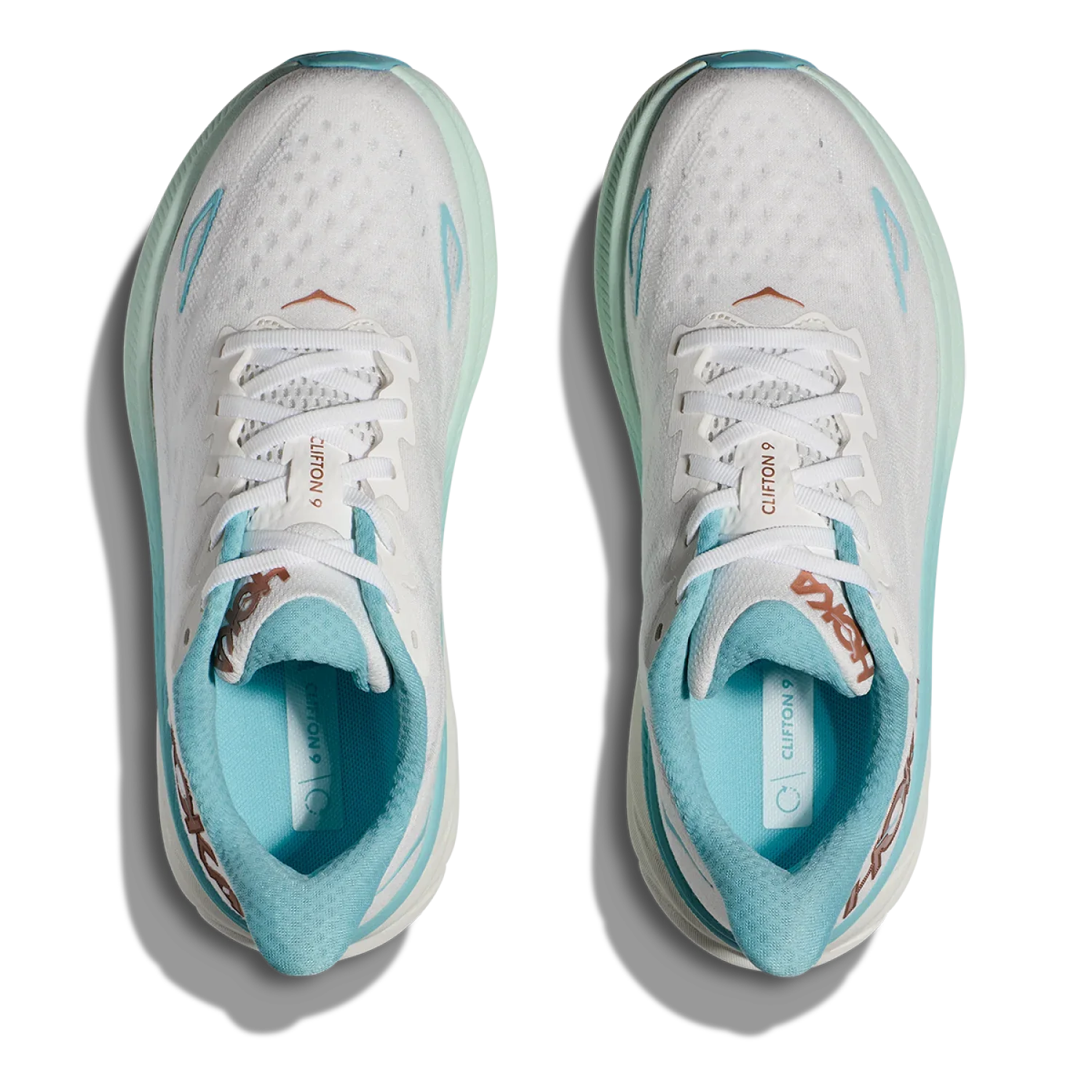 Hoka One One 05. WOMENS FOOTWEAR - WOMENS SHOES - WOMENS SHOES RUNNING Women's Clifton 9 FTRS FROST | ROSE GOLD