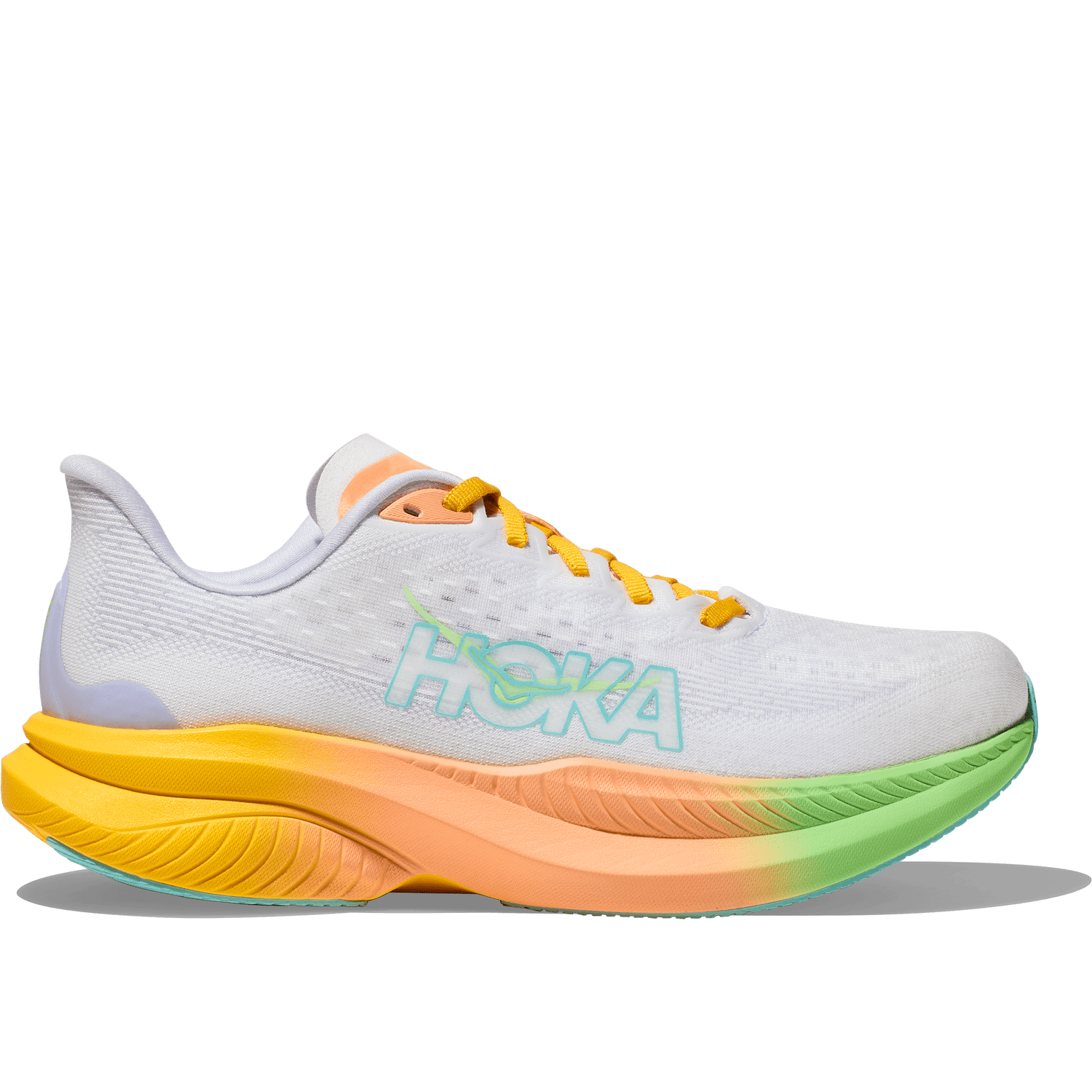 Hoka One One 05. WOMENS FOOTWEAR - WOMENS SHOES - WOMENS SHOES RUNNING Women's Mach 6 FROST | STARLIGHT GLOW