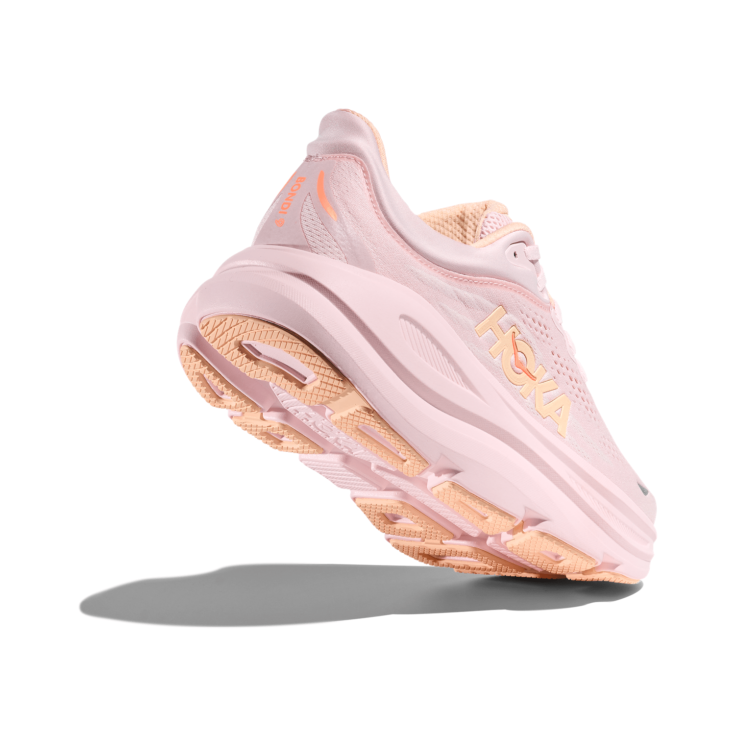 HOKA 05. WOMENS FOOTWEAR - WOMENS SHOES - WOMENS SHOES RUNNING Women's Bondi 9 LILAC CREAM | TANGERINE GLOW