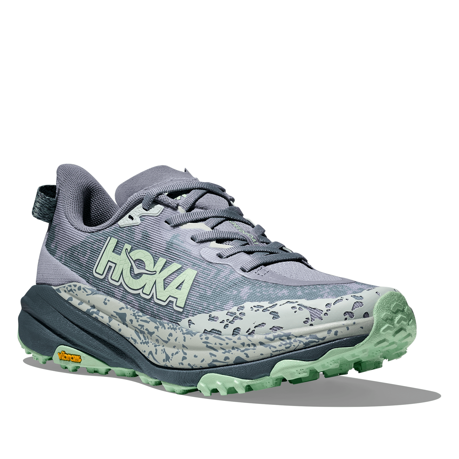 HOKA 05. WOMENS FOOTWEAR - WOMENS SHOES - WOMENS SHOES HIKING Women's Speedgoat 6 MNLG MOONLIGHT | THUNDER CLOUD