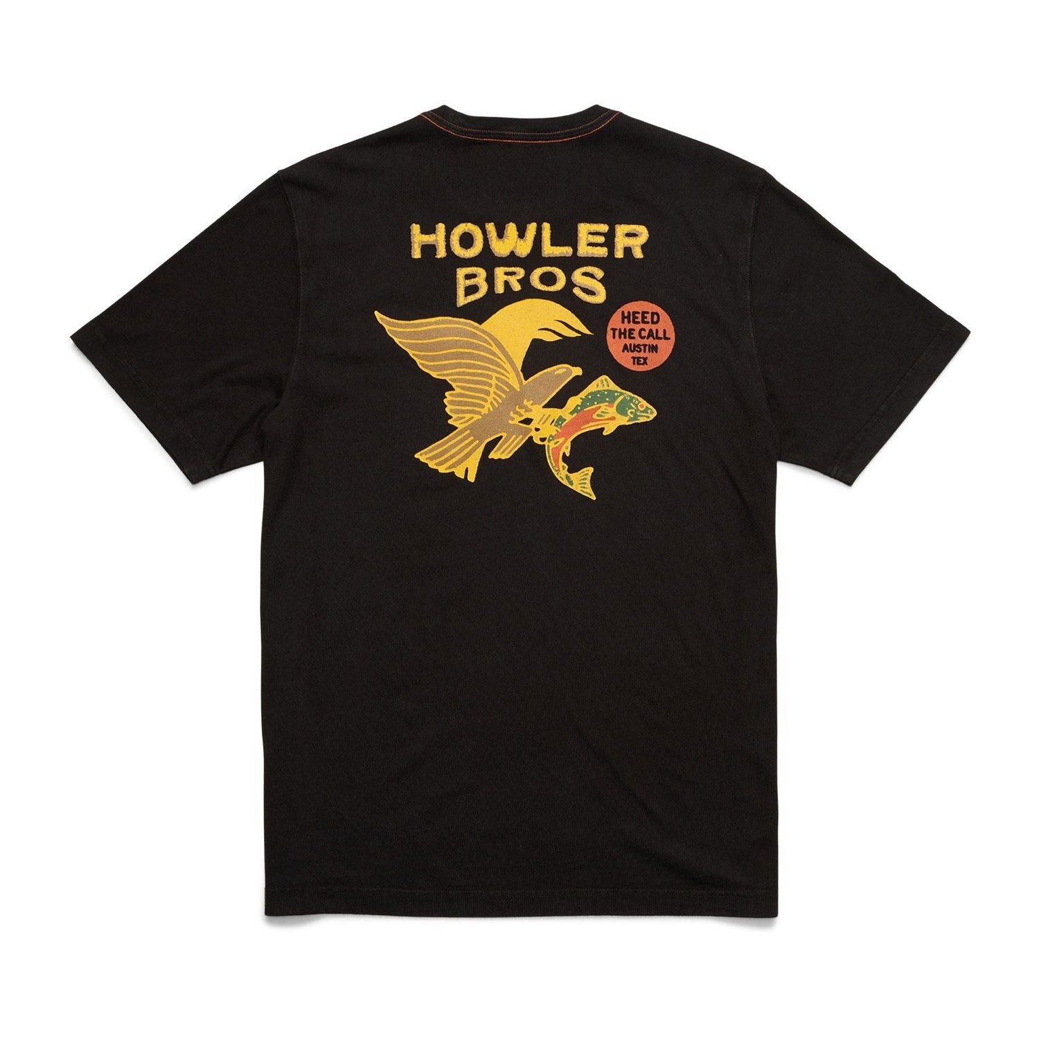 Howler Bros 01. MENS APPAREL - MENS T-SHIRTS - MENS T-SHIRT SS Men's Cotton Pocket T-Shirt OSPREY PREY | BLACK