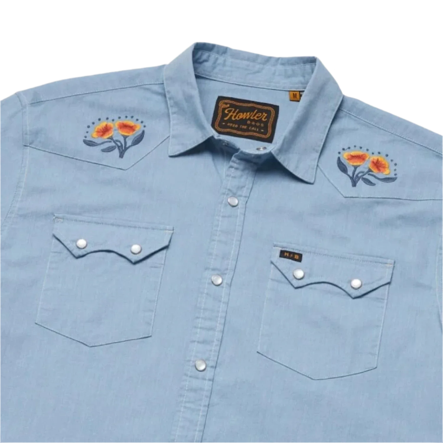 Howler Bros 01. MENS APPAREL - MENS SS SHIRTS - MENS SS BUTTON UP Men's Crosscut Deluxe POPPIES