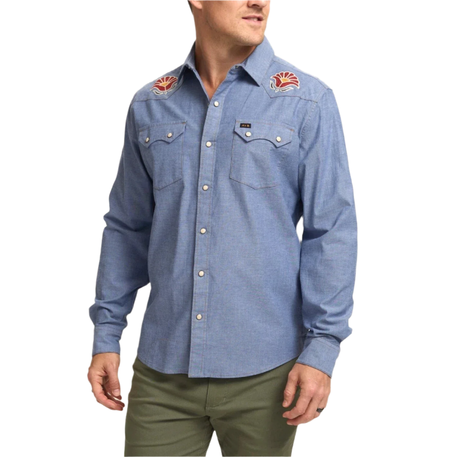 Howler Bros 01. MENS APPAREL - MENS SS SHIRTS - MENS SS BUTTON UP Men's Crosscut Deluxe FRESH BLOOMS