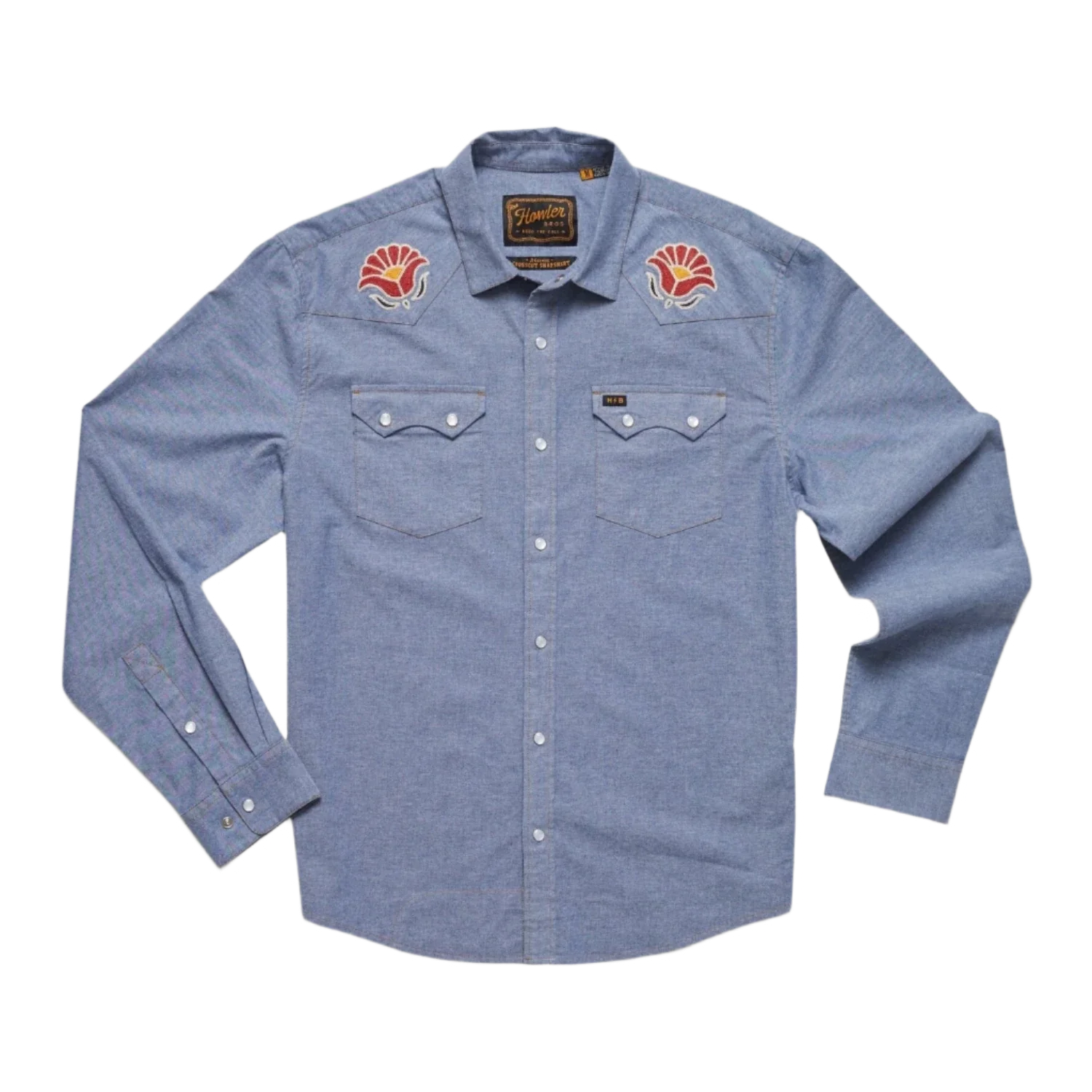 Howler Bros 01. MENS APPAREL - MENS SS SHIRTS - MENS SS BUTTON UP Men's Crosscut Deluxe FRESH BLOOMS