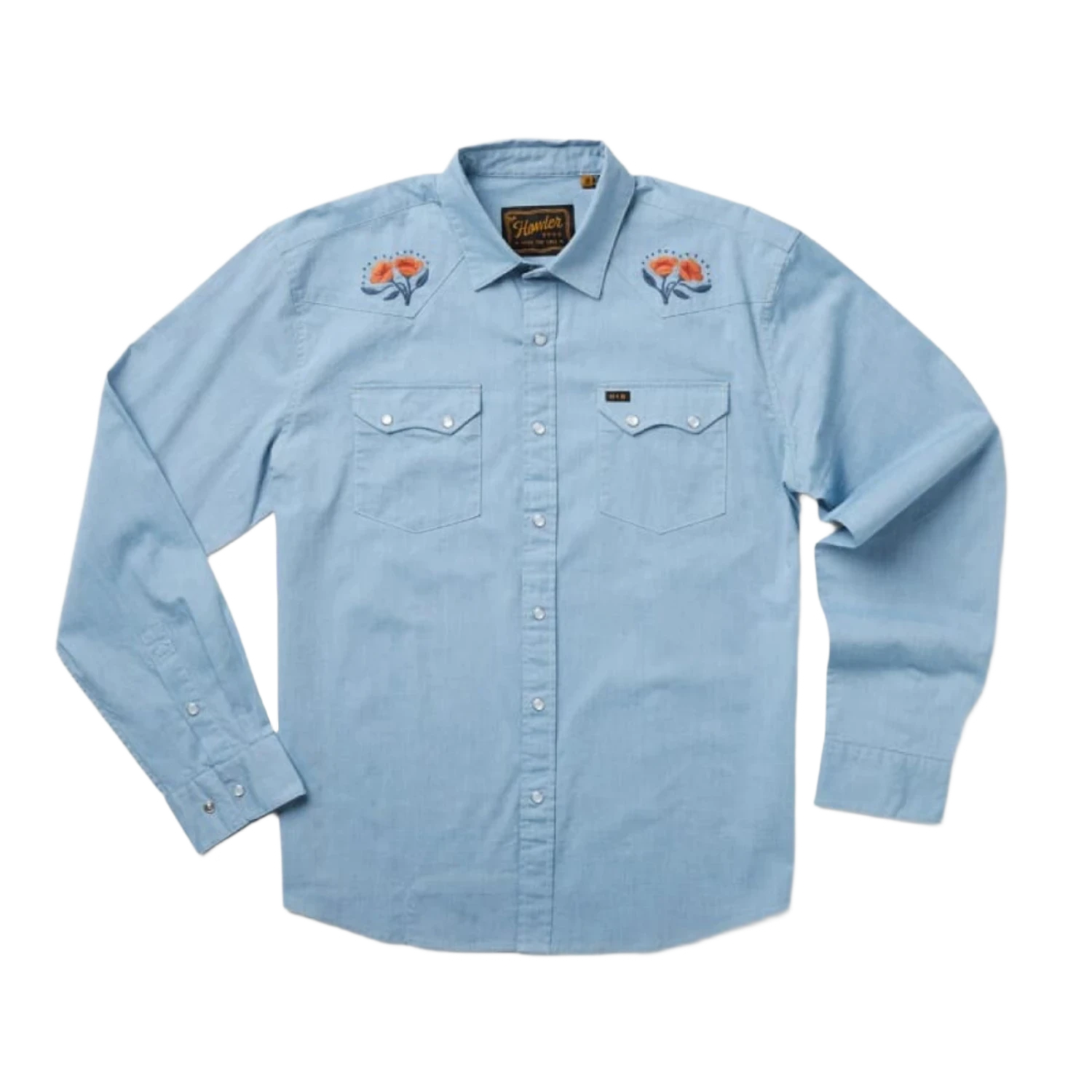 Howler Bros 01. MENS APPAREL - MENS SS SHIRTS - MENS SS BUTTON UP Men's Crosscut Deluxe POPPIES