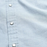 Howler Bros 01. MENS APPAREL - MENS SS SHIRTS - MENS SS BUTTON UP Men's Crosscut Deluxe Short Sleeve SEAGRASS | FADED BLUE MICROSTRIPE