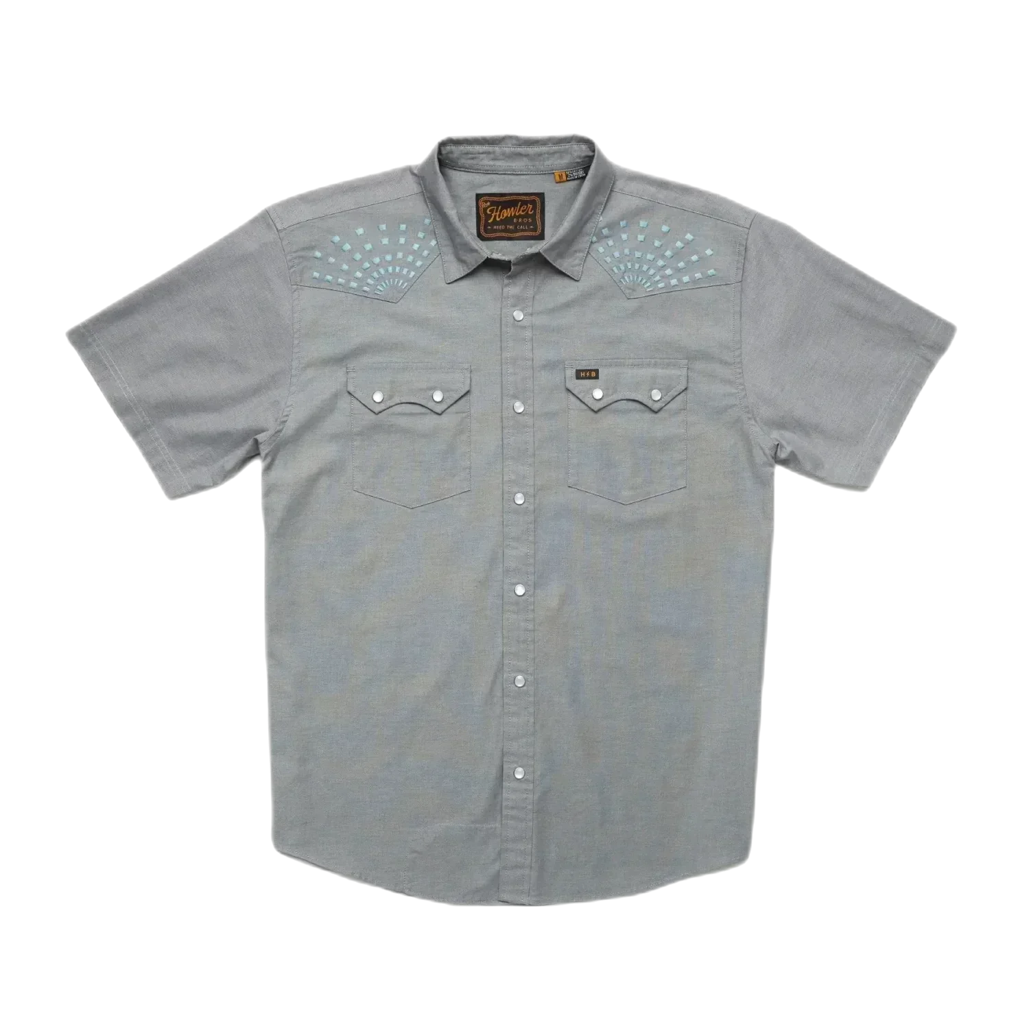 Howler Bros 01. MENS APPAREL - MENS SS SHIRTS - MENS SS BUTTON UP Men's Crosscut Deluxe Short Sleeve BEAMS| BLUE SPRUCE