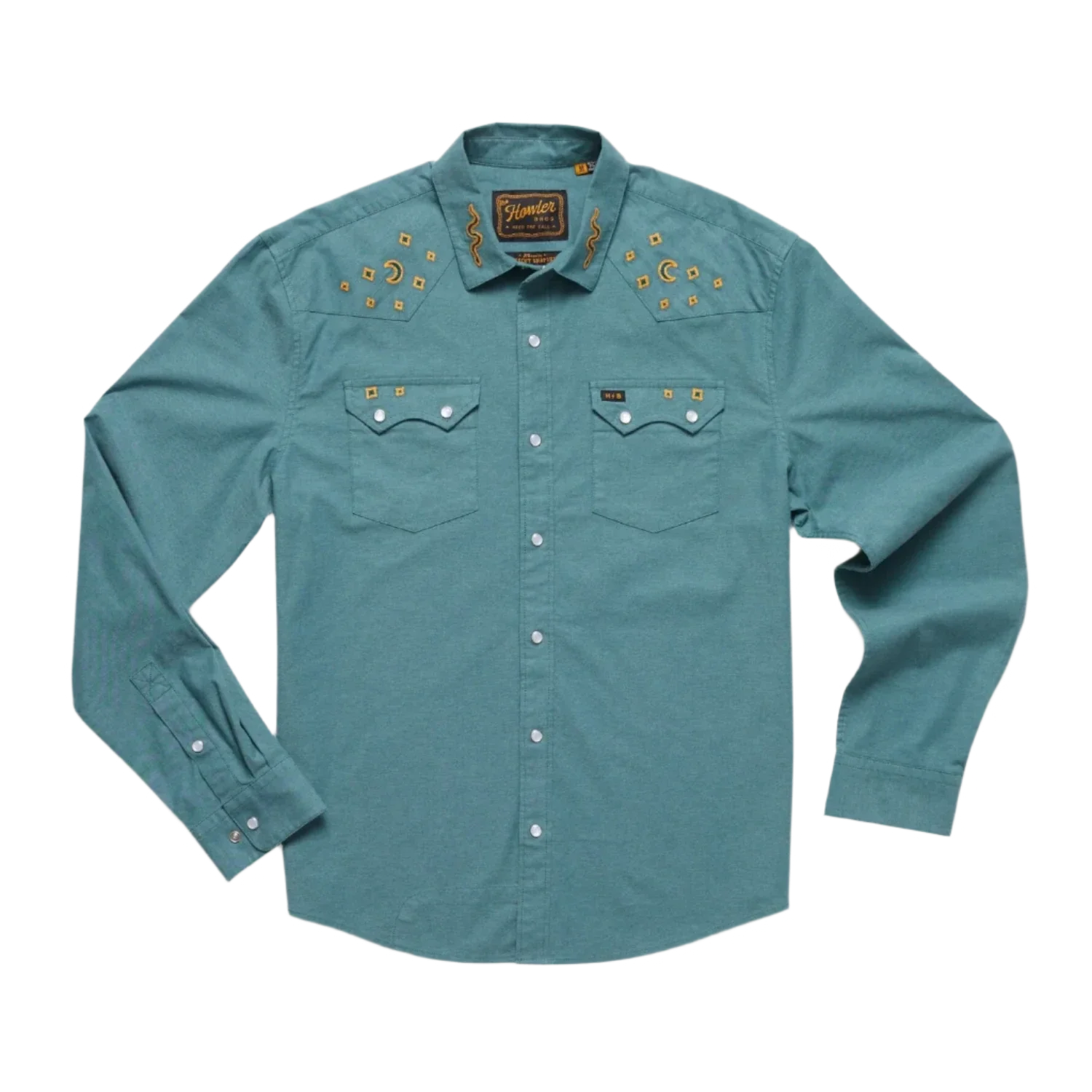 Howler Bros 01. MENS APPAREL - MENS LS SHIRTS - MENS LS BUTTON UP Men's Crosscut Deluxe Snapshirt NOCHE DE PAZ