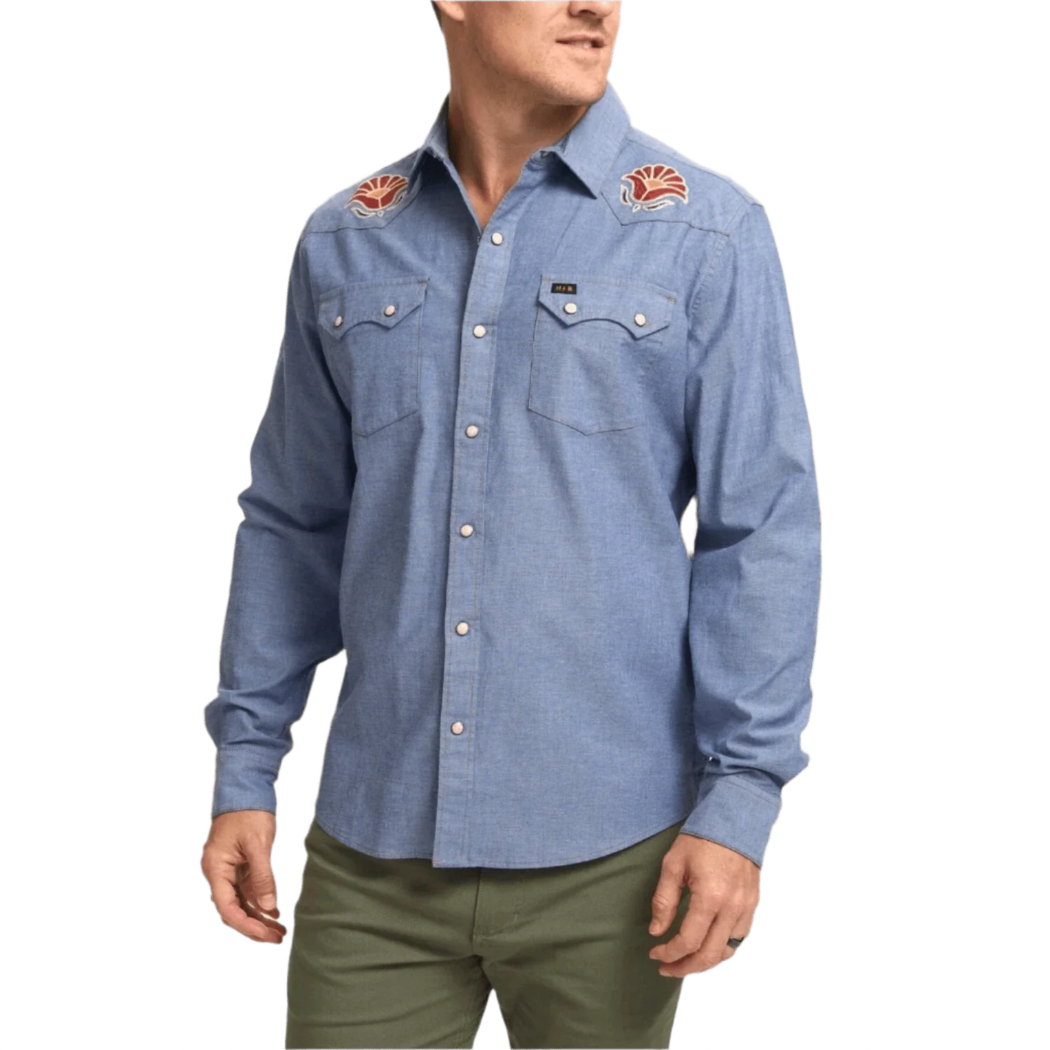 Howler Bros 01. MENS APPAREL - MENS SS SHIRTS - MENS SS BUTTON UP Men's Crosscut Deluxe Snapshirt FRESH BLOOMS