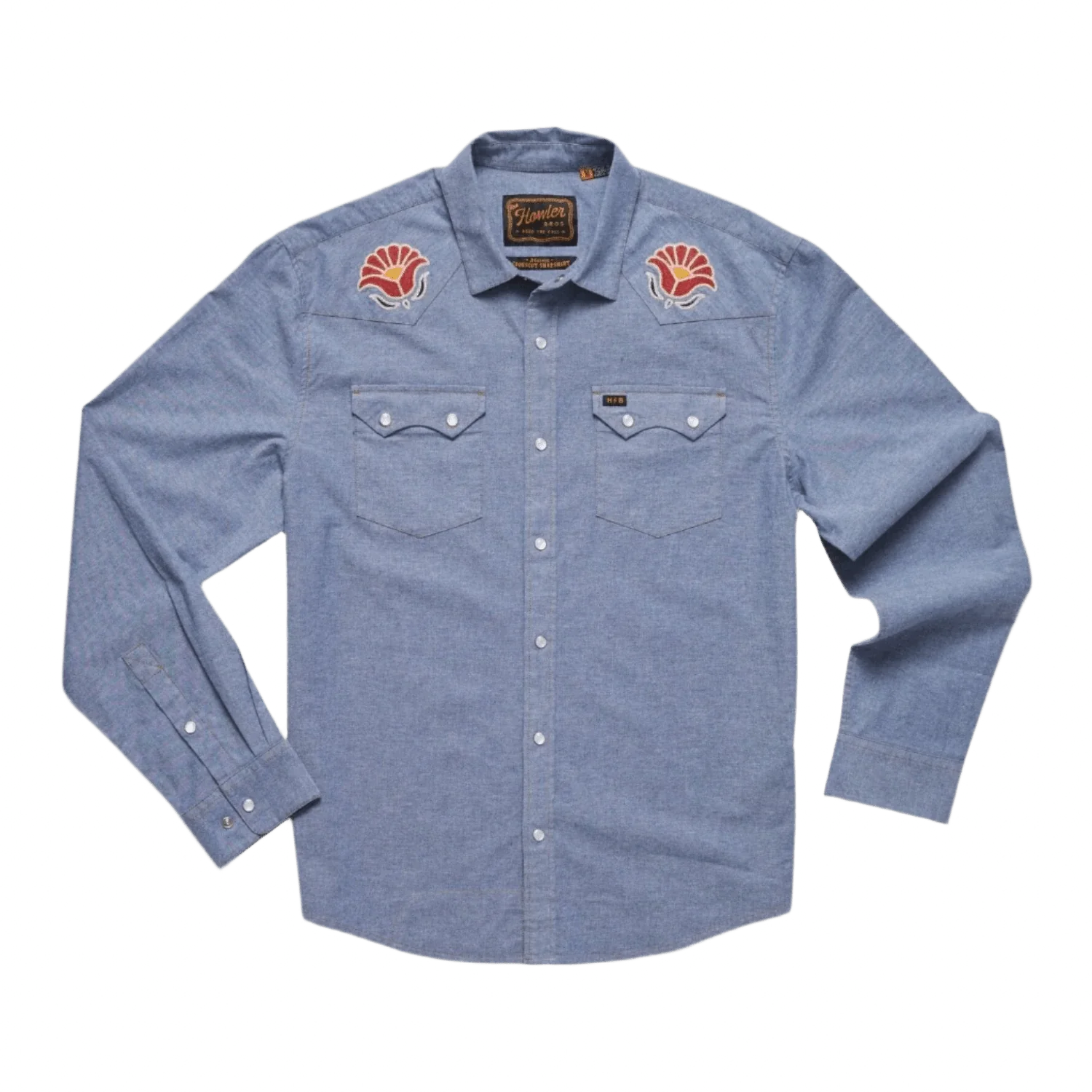 Howler Bros 01. MENS APPAREL - MENS SS SHIRTS - MENS SS BUTTON UP Men's Crosscut Deluxe Snapshirt FRESH BLOOMS