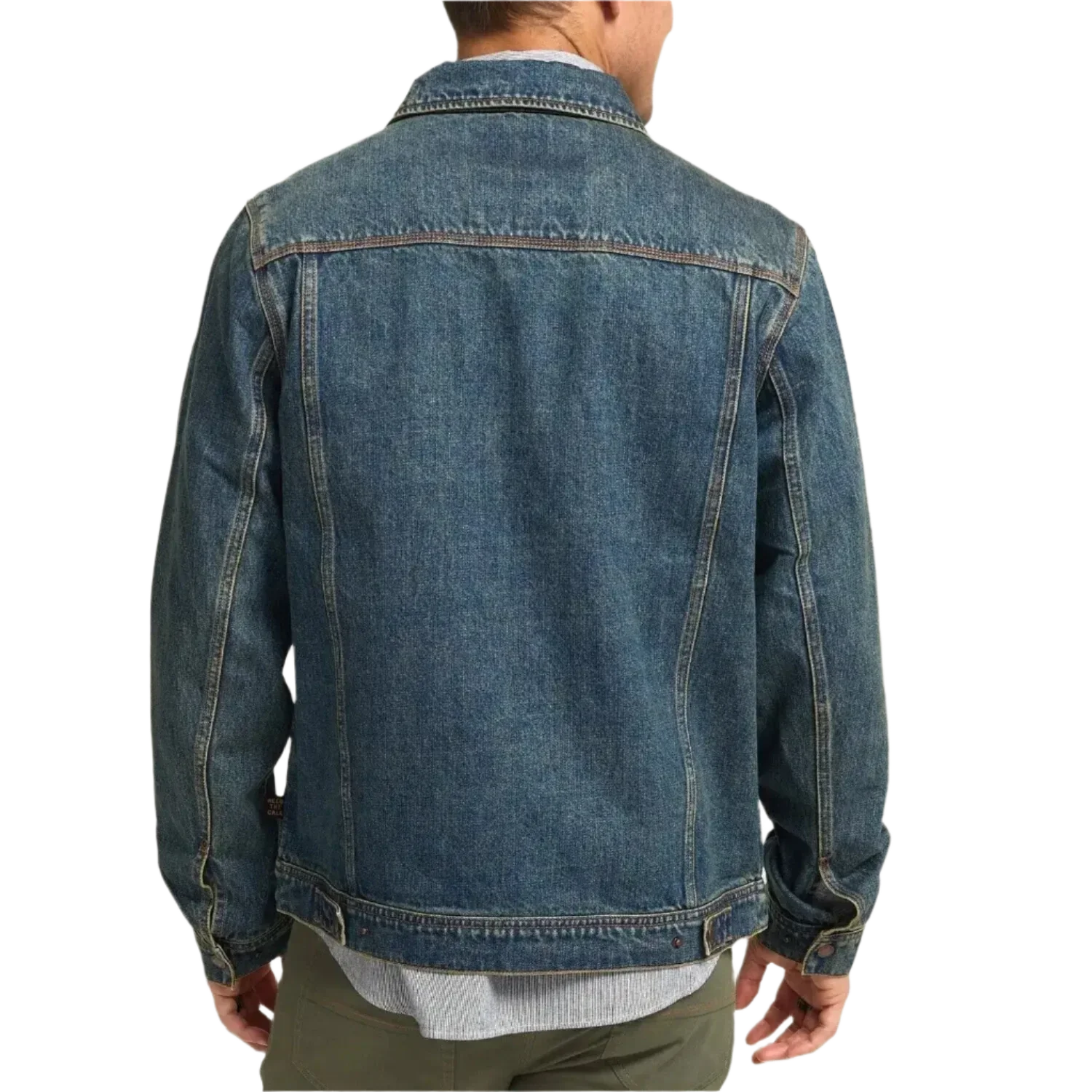 Howler Bros 01. MENS APPAREL - MENS JACKETS - MENS JACKETS CASUAL Men's Denim Depot Jacket PETTY MID WASH