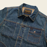 Howler Bros 01. MENS APPAREL - MENS JACKETS - MENS JACKETS CASUAL Men's Denim Depot Jacket PETTY MID WASH