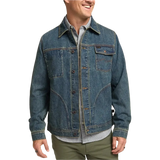 Howler Bros 01. MENS APPAREL - MENS JACKETS - MENS JACKETS CASUAL Men's Denim Depot Jacket PETTY MID WASH