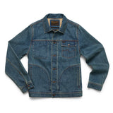 Howler Bros 01. MENS APPAREL - MENS JACKETS - MENS JACKETS CASUAL Men's Denim Depot Jacket PETTY MID WASH