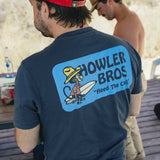 Howler Bros 01. MENS APPAREL - MENS T-SHIRTS - MENS T-SHIRT SS Men's Graphic Shirt EL MONITO SURFS BADGE | KEY LARGO