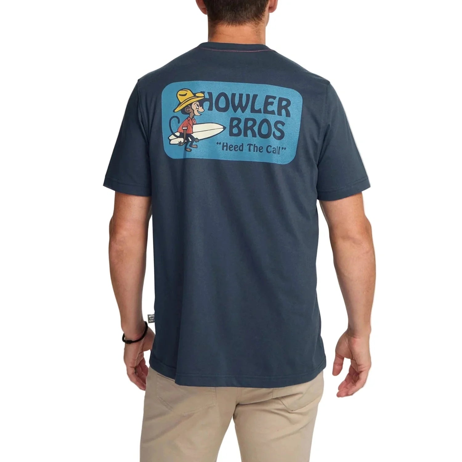 Howler Bros 01. MENS APPAREL - MENS T-SHIRTS - MENS T-SHIRT SS Men's Graphic Shirt EL MONITO SURFS BADGE | KEY LARGO