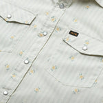 Howler Bros 01. MENS APPAREL - MENS SS SHIRTS - MENS SS BUTTON UP Men's H Bar B Snapshirt VINTAGE GRID FLORAL | MEDIUM WHITE