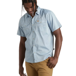 Howler Bros 01. MENS APPAREL - MENS SS SHIRTS - MENS SS BUTTON UP Men's H Bar B Snapshirt FADED BLUE OXFORD