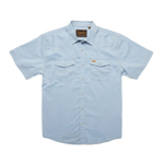 Howler Bros 01. MENS APPAREL - MENS SS SHIRTS - MENS SS BUTTON UP Men's H Bar B Snapshirt FADED BLUE OXFORD