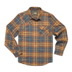 Howler Bros 01. MENS APPAREL - MENS LS SHIRTS - MENS LS BUTTON UP Men's Harker's Flannel KEMPTON PLAID | STARGAZER