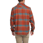 Howler Bros 01. MENS APPAREL - MENS LS SHIRTS - MENS LS BUTTON UP Men's Harker's Flannel BACKDROP PLAID | TERRACOTTA