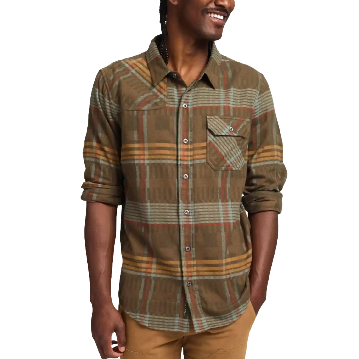 Howler Bros 01. MENS APPAREL - MENS LS SHIRTS - MENS LS BUTTON UP Men's Harker's Flannel CONOR PLAID | FORAGE