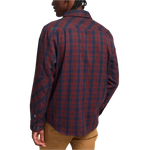 Howler Bros 01. MENS APPAREL - MENS LS SHIRTS - MENS LS BUTTON UP Men's Harker's Flannel BARRETT PLAID | BURGUNDY